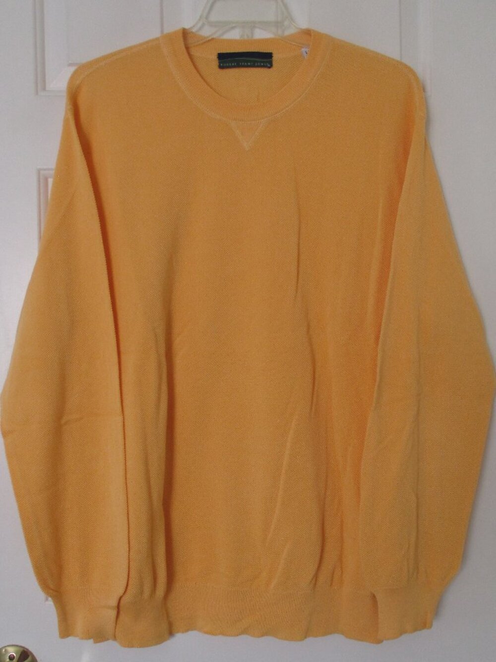 Robert Trent Jones Mens L/S Yellow Pima Cotton Crewneck Sweater NWOT-Size Large